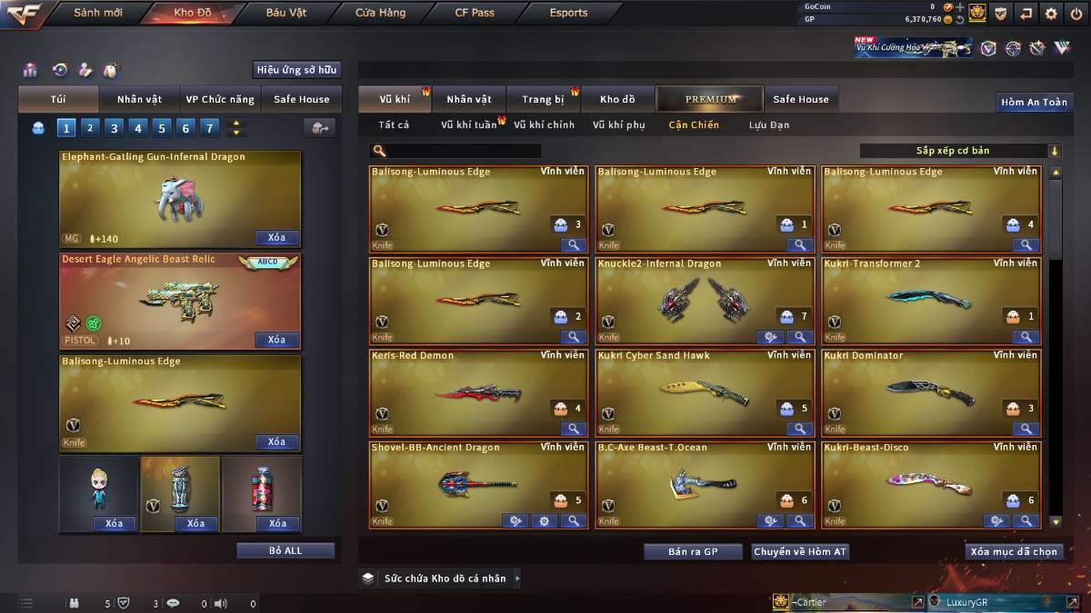 shop acc cf uy tin gia re